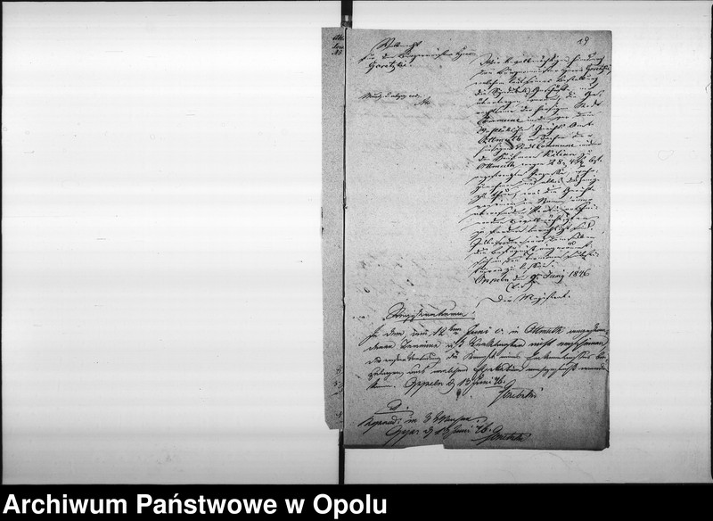 Obraz 18 z jednostki "Acta des Magistrats zu Oppeln betreffend die Prozessache contra den Kaufmann Kilian zu Ottmuth wegen 28 rtl. [Reichsthaler] 4 sgr. [Silbergroschen] 6 pf. [Pfenige] De anno 1846"