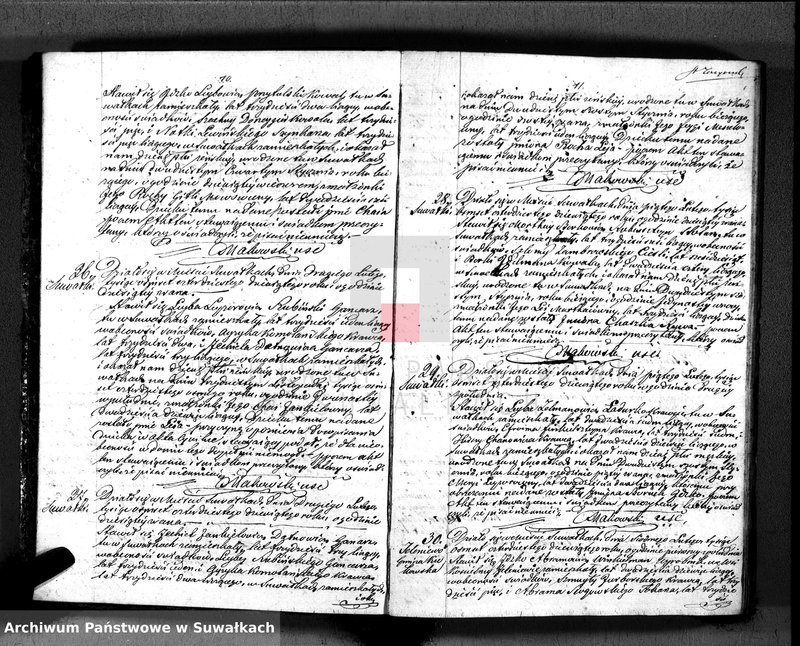 image.from.unit.number "Duplikat. Akta Urzędnika Stanu Cwilnego Wyznania Moyżeszowego Okręgu Suwalskiego i Jeleniewskiego do zapisywania Urodzonych, Zaślubionych i Zmarłych z roku 1849"