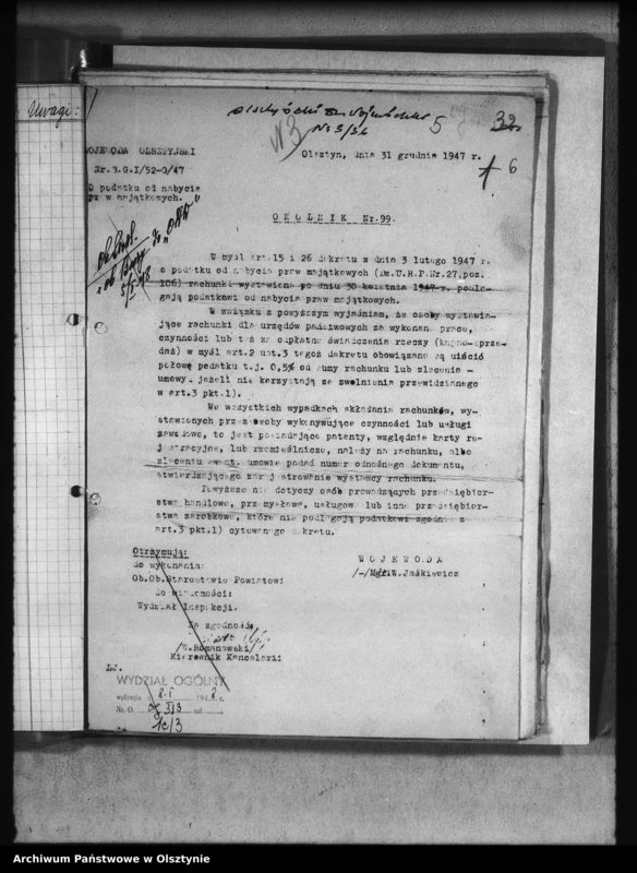 image.from.unit.number "Zarządzenia i okólniki wydziałów Budżetowo- Gospodarczego i Wojskowego"