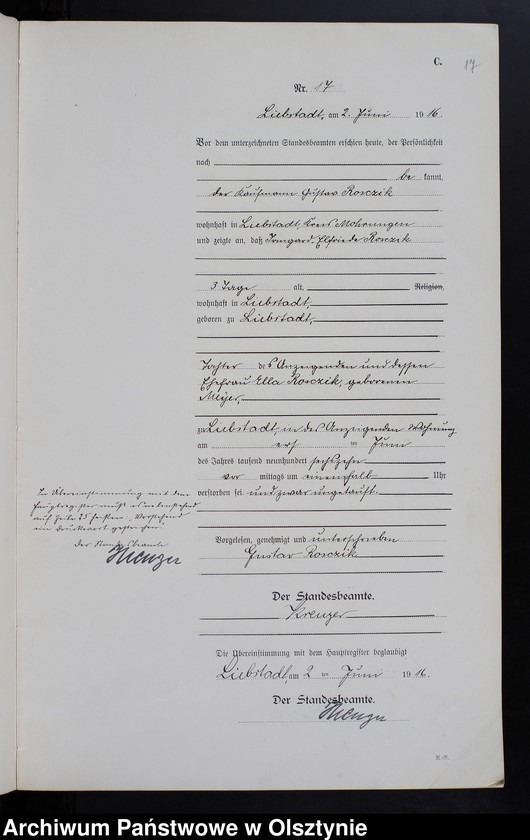 image.from.unit.number "Sterbe-Neben-Register Nr 1 - 47"