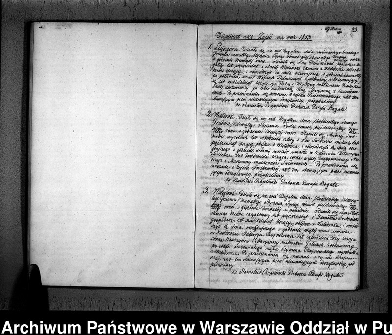 Obraz 19 z jednostki "Akta urodzeń, małżeństw i zgonów"