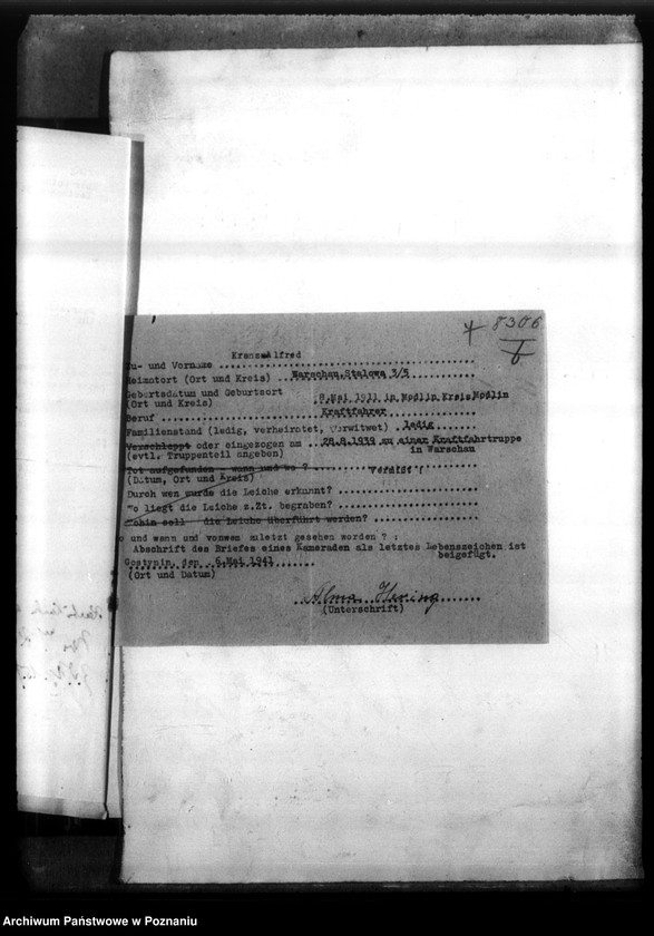 Obraz 11 z jednostki "Vermisste Alfred Kranz - Warschau (Warszawa)"