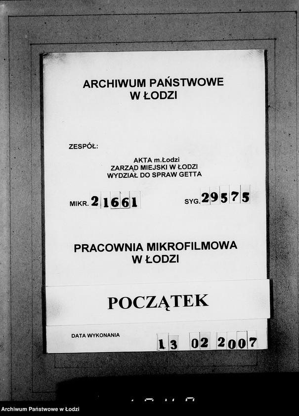 Obraz 1 z jednostki "286-320 [Wnioski ludności nieżydowskiej wysiedlonej z Getta o zwrot rzeczy pozostawionych w dawnym miejscu zamieszkania]"