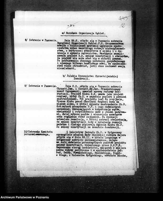 Obraz 16 z jednostki "Sprawozdania sytuacyjne tygodniowe za czas od 1 marca do dnia 28 marca 1929 r. /nr 10-13/"