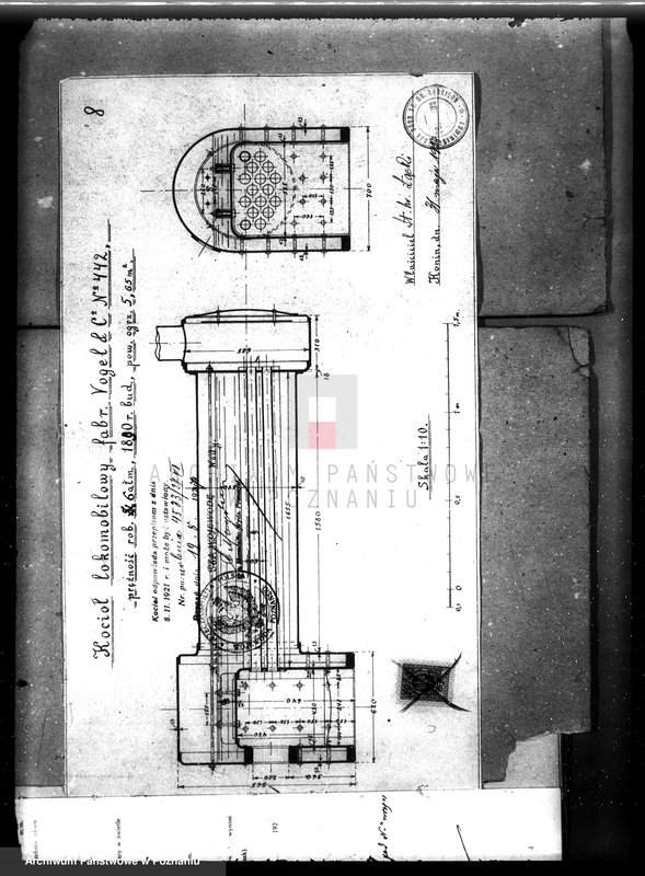 Obraz 12 z jednostki "Dominium Konin hr St. Łęcki, warsztaty reparacyjne - pow. Nowy Tomyśl nr woj. kotła 3787"