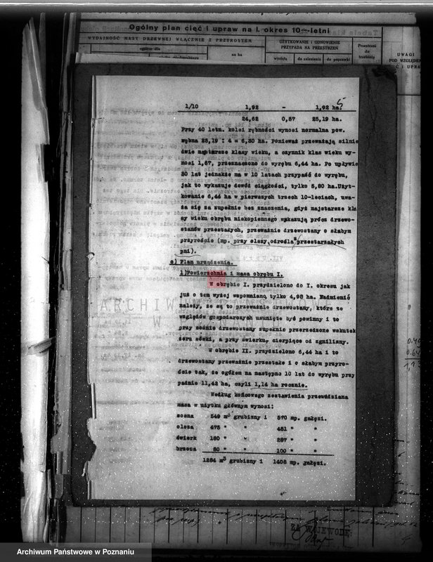 Obraz 9 z jednostki "Dodatkowy plan urządzenia gospodarstwa leśnego dla lasu majętności Grzuszyn powiat szamotulski 1937-1938"