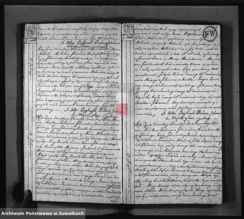 image.from.unit.number "Akta Urzędnika Stanu Cywilnego Zaślubionych w Gminie Jeleniewskiey od Dnia 1-go Stycznia Roku 1814."