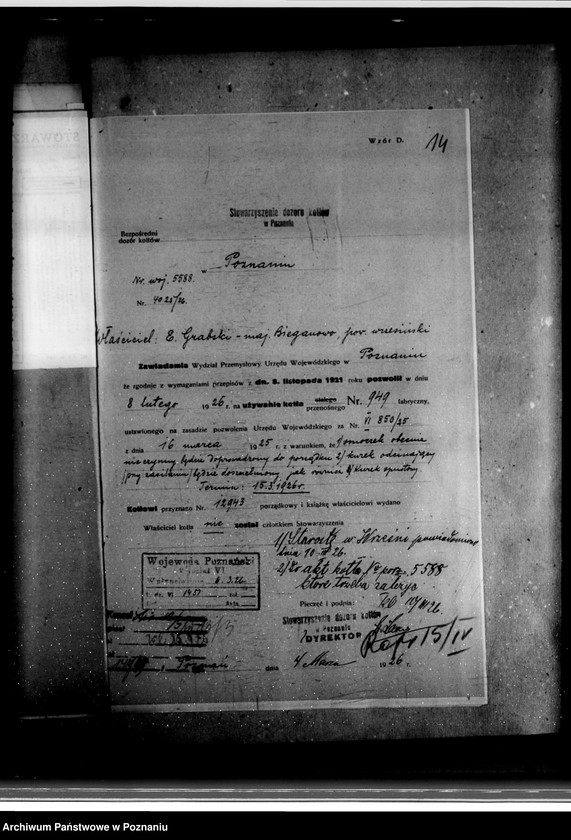 Obraz 20 z jednostki "Majątek Bieganowo powiat wrzesiński własność E. Grabski nr woj. kotła 5588"