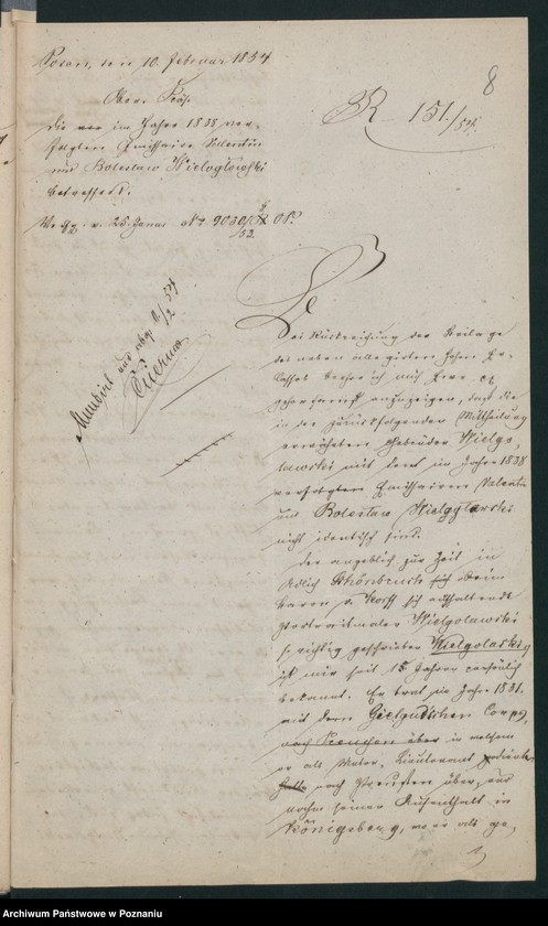 Obraz 12 z jednostki "A. betr. die polnischen Flüchtlinge Valentin, Valerian und Boleslaus Wielogłowski"