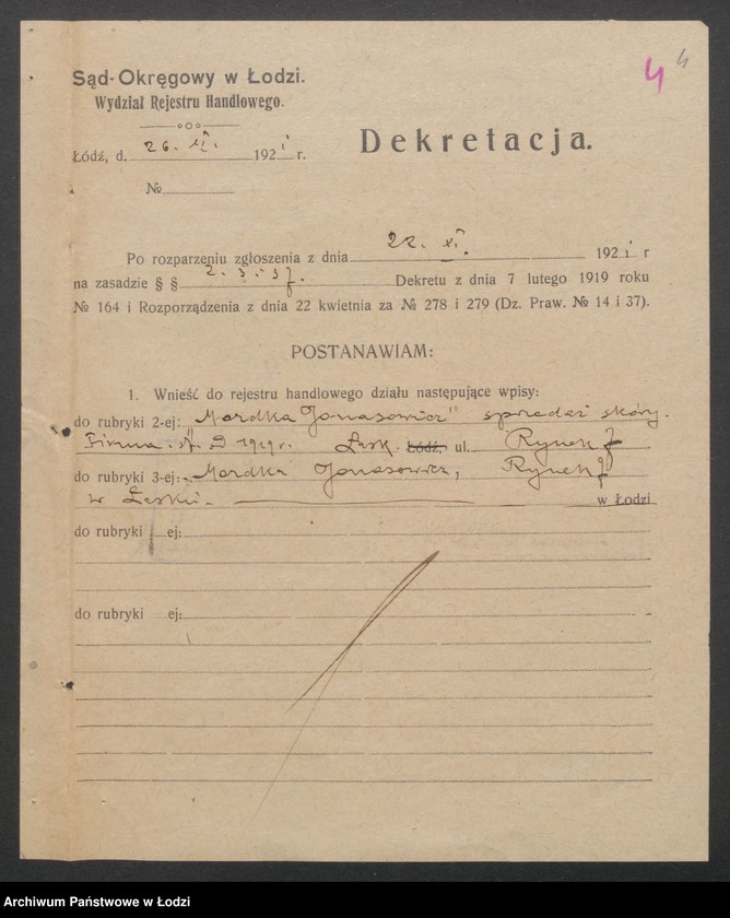 Obraz 6 z jednostki "Mordka Jonasewicz- sprzedaż skóry"