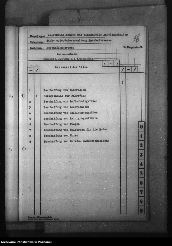 Obraz 20 z jednostki "Aktenplan (Haushalts-, Kassen- und Rechnungswesen)"