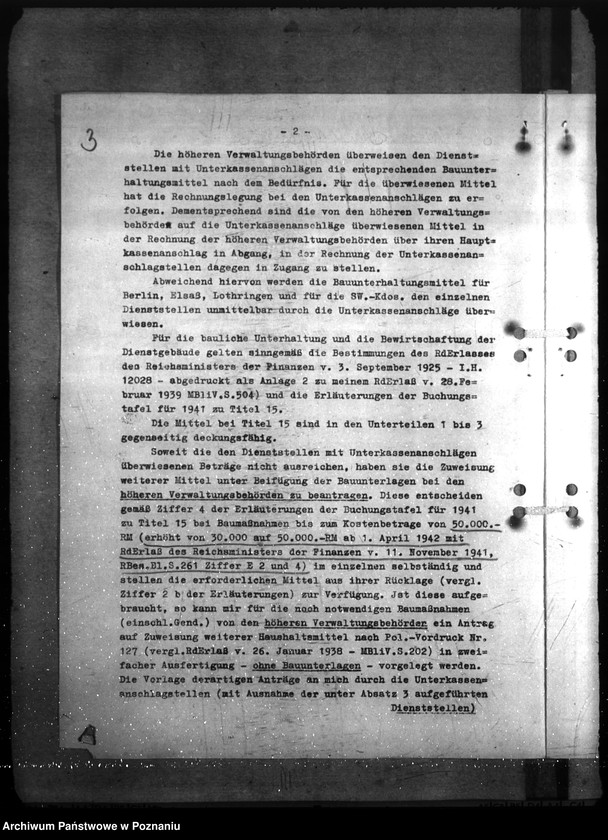 Obraz 7 z jednostki "Haushalt Polizei und Gendarmerie - Unterhaltung der Dienstgebäude des Reichshaushaltes der Polizei a) Erlasse, b) Schriftwechsel"