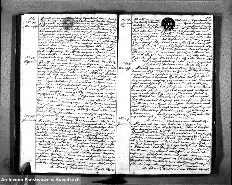 image.from.unit.number "Duplikat Aktów Urodzonych, Zaślubionych i Zeszłych Parafii Kopciowskiey z 1832 Roku."