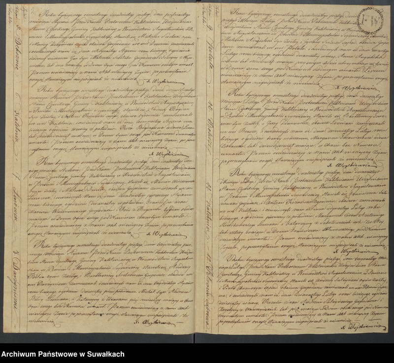 image.from.unit.number "Akta Zeyscia Urzędnika Stanu Cywilnego Gminy Kaletnickiey, od dnia 1-go Stycznia 1825 r. do dni ostatnich Grudnia tegoż Roku."