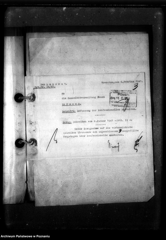 Obraz 7 z jednostki "Verschiedenes - Wreschen [konfiskata majątku kościelnego]."