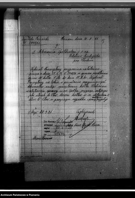 Obraz 11 z jednostki "Mleczarnia Spółdzielcza z ograniczoną odpowiedzialnością Sokołowo- Budzyńskie pow. chodzieski, zatwierdzenie kotła parowego"