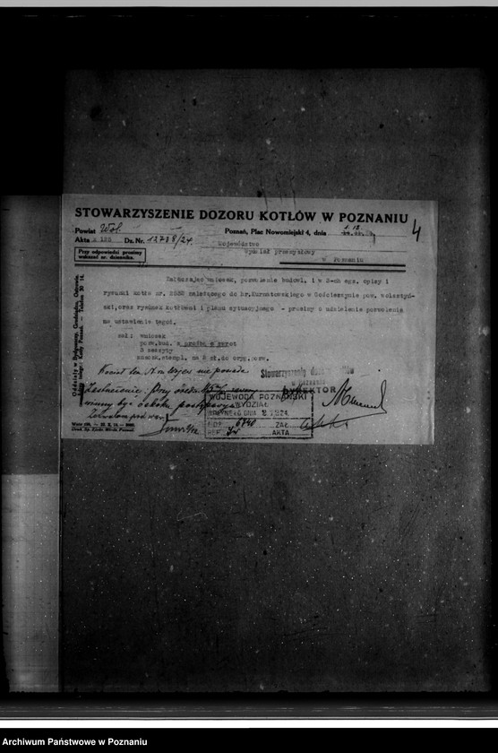 Obraz 8 z jednostki "Gorzelnia Majętności Gościeszyn powiat wolsztyński własność Hr Z. Kurnatowskiego nr woj. kotła 4958"