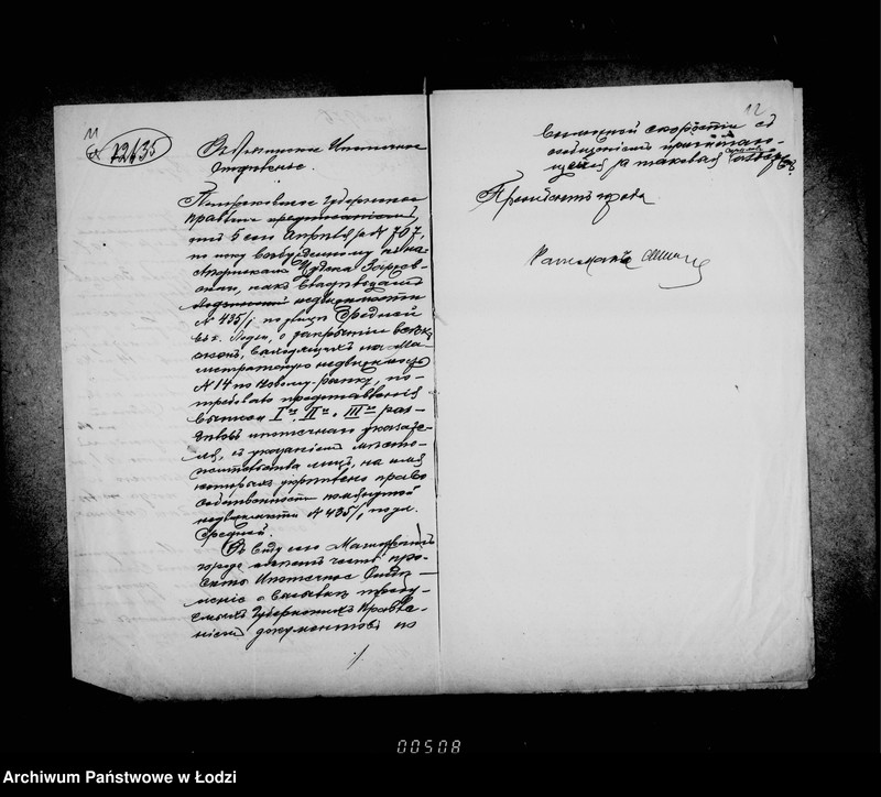 Obraz 13 z jednostki "O zakrytji okon vychodjaščich na magistrackuju nedvižimost n 14 v dome naslednikov Zarževskago"