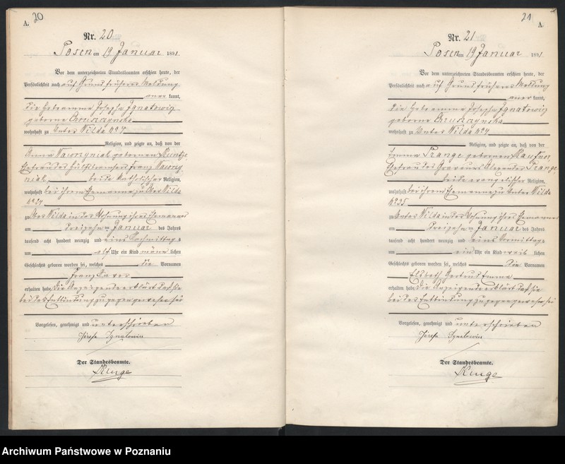 Obraz 13 z jednostki "Księga urodzeń t. I"