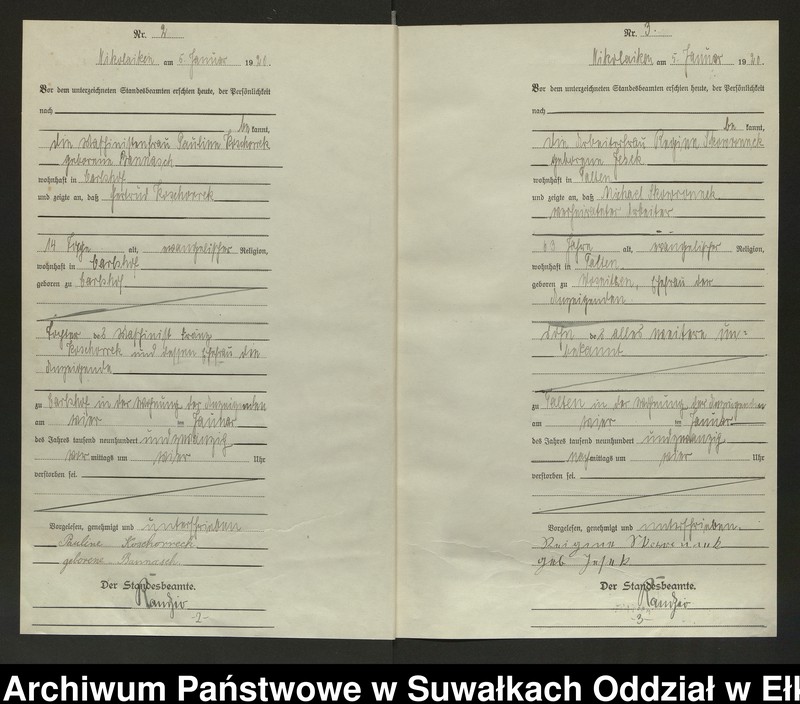 image.from.unit.number "Sterbe=Haupt=Register des Königlichen Preussischen Standes-Amtes Nikolaiken Kreis Sensburg"