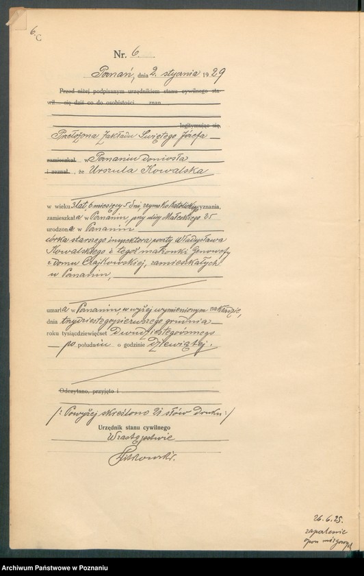 Obraz 8 z jednostki "Księga miejscowa zgonów tom I [Rejestr główny zgonów]"