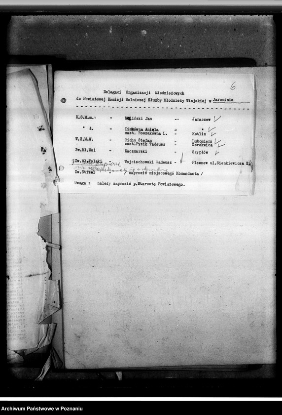 Obraz 10 z jednostki "Powiatowa Komisja Rolniczej Służby Młodzieży Wiejskiej - regulamin, protokoł zebrania"