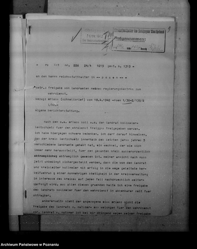 Obraz 16 z jednostki "Służba wojskowa landratów, Reg. Litzmannstadt (Łódź)"