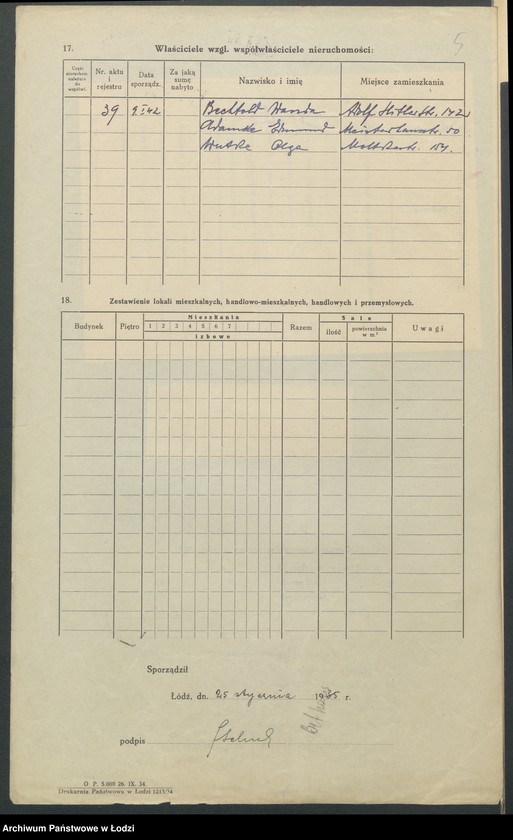 image.from.unit.number "Księga inwentarzowa nieruchomości m. Łodzi ul. Skargi"