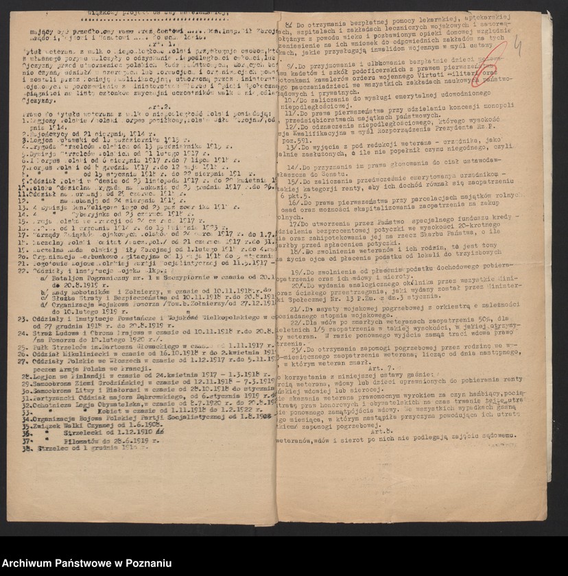 Obraz 7 z jednostki "Korespondencja Okręgu Poznańskiego Związku Weteranów Powstań Narodowych Rzeczypospolitej Polski i Związku Powstańców Wielkopolskich z Zarządem Głównym."