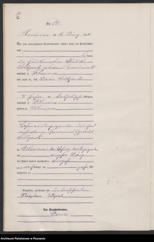 Obraz 16 z jednostki "Sterbe-Haupt--Register"