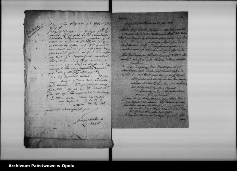 Obraz 8 z jednostki "Acta specialia betreffend die Feuer Societats und Servis- Freiheit der beiden Häuser des Orbe und Bega auf dem Amts Ostroweck de anno 1816"