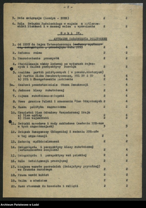 Obraz 8 z jednostki "[Wojewódzka Szkoła Partyjna Polskiej Partii Robotniczej] - programy i bibliografia"