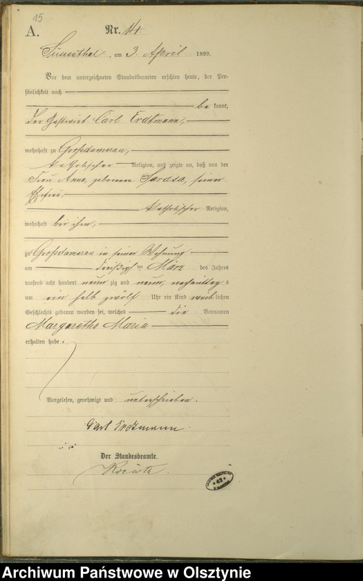 image.from.unit.number "Geburts-Haupt-Register Nr 1 - 88"