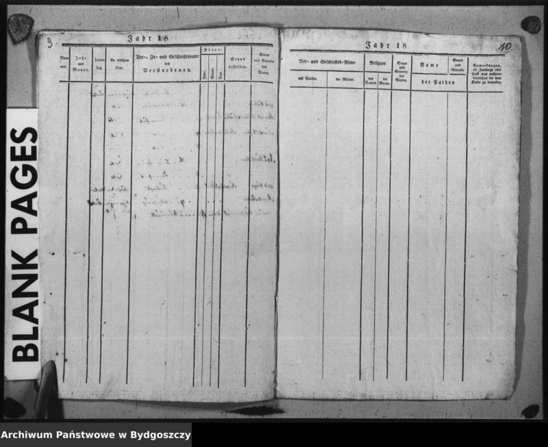 image.from.unit.number "Duplikat der Todtregister der evangelischen Kirche zu Inowrazlaw Jahr 1846"