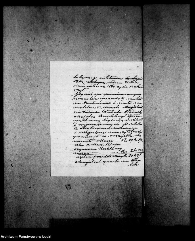 Obraz 6 z jednostki "Akta tyczące się spisu pozostałości po zmarłym Janie Gotlibie Schultz czeladniku Ciesielskim z Prus do miasta Łodzi przybyłym, u Jakuba Rudnik cieśli na robocie zostającym"