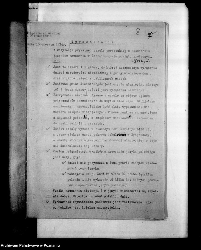 Obraz 11 z jednostki "Prywatna Szkoła Powszechna z niemieckim językiem nauczania Siedmiorogów powiat Gostyń"