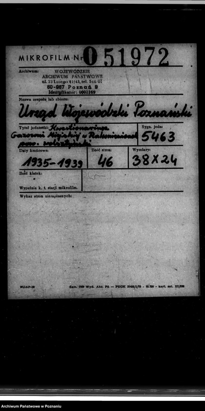 Obraz 2 z jednostki "Kwestionariusz Gazowni Miejskiej w Rakoniewicach powiat wolsztyński"