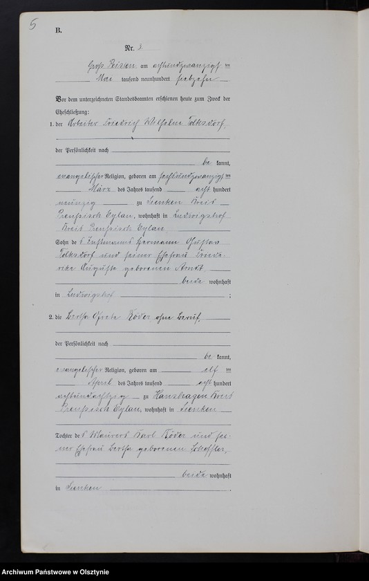 image.from.unit.number "Heiraths-Neben-Register Nr 1 - 8 [ Księga małżeństw - wtóropis ]"