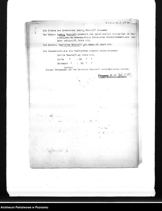 Obraz 10 z jednostki "Wykazy miejscowych Niemców, którzy zginęli w 1939 roku w różnych powiatach"