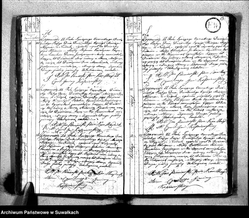 image.from.unit.number "Akta Zaślubionych Gminy Kopciowskiey Urzędnika Stanu Cywilnego na Rok 1825"