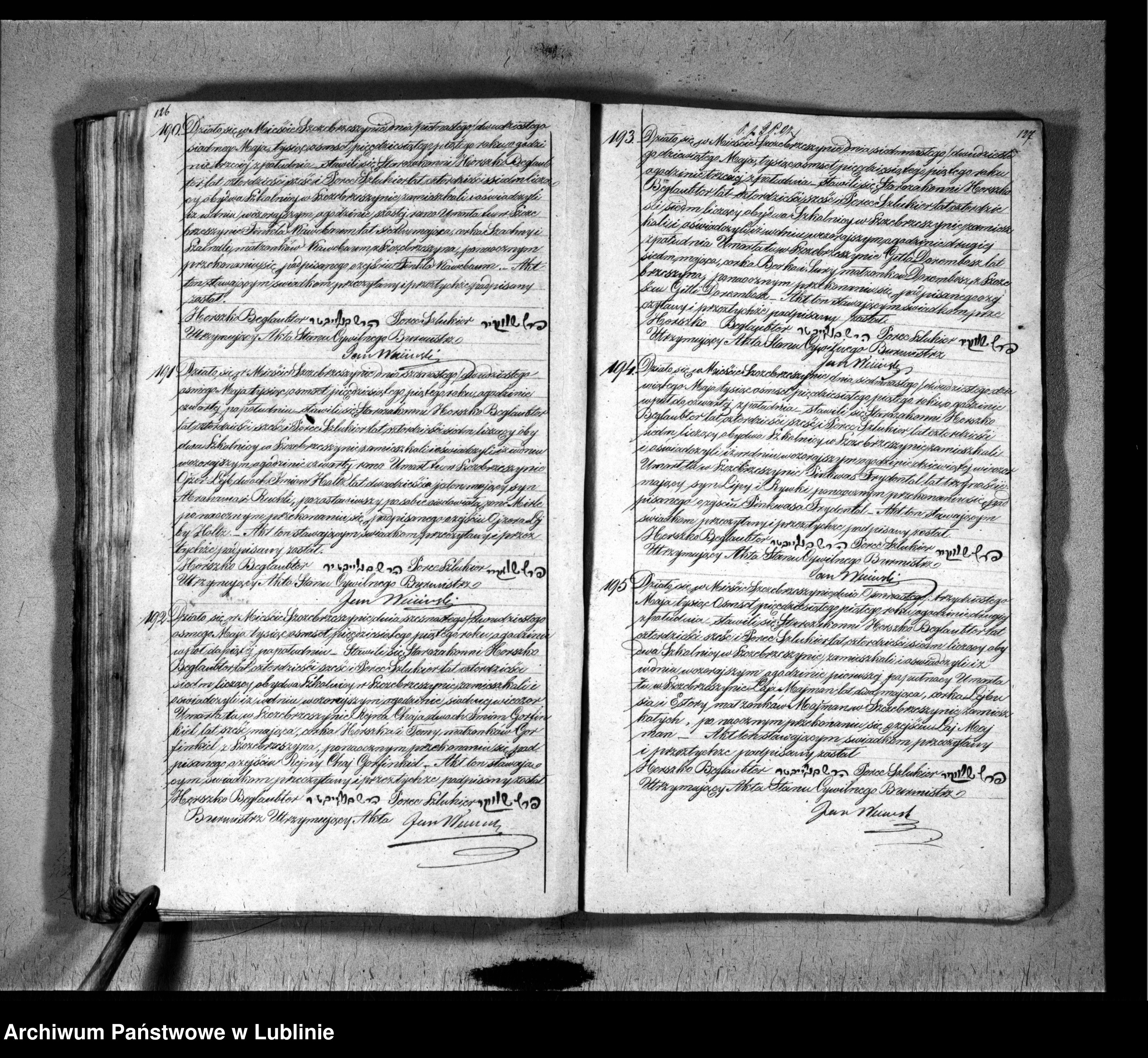 Skan z jednostki: Księga urodzeń, małżeństw i zgonów