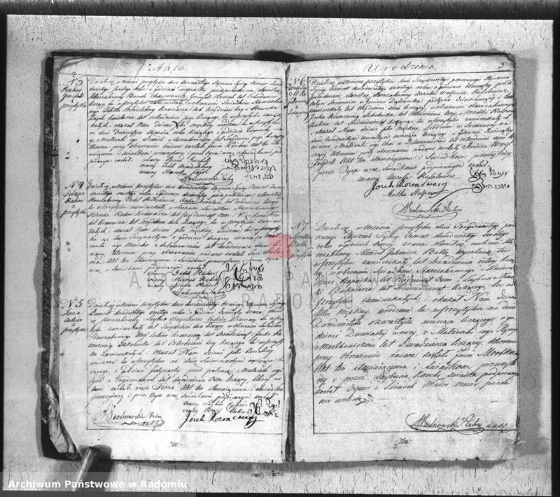 Obraz z jednostki "Książka duplikat do zapisywania aktów urodzenia, małżeństwa i śmierci w parafii żydowskiej Przytyka na rok 1826"
