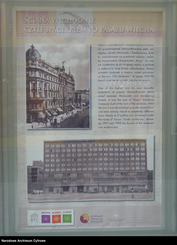 image.from.unit.number "Warszawa. Pasaż Wiecha. Wystawa "Ściana Wschodnia czyli spacerkiem po Pasażu Wiecha""
