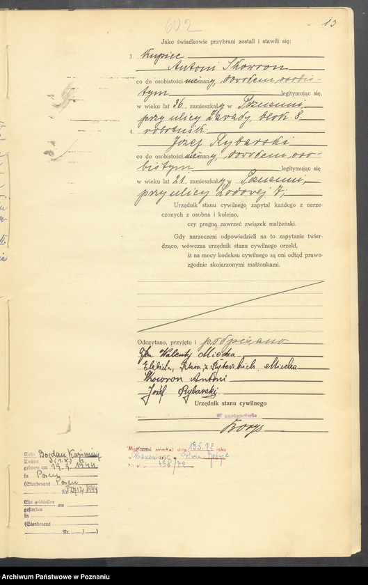 Obraz 15 z jednostki "Księga miejscowa małżeństw tom III [Rejestr główny małżeństw]"