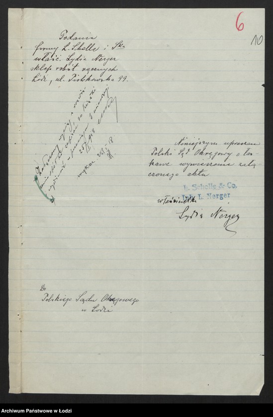 Obraz 12 z jednostki "L. Schollc i S-ka- magazyn robótek ręcznych"