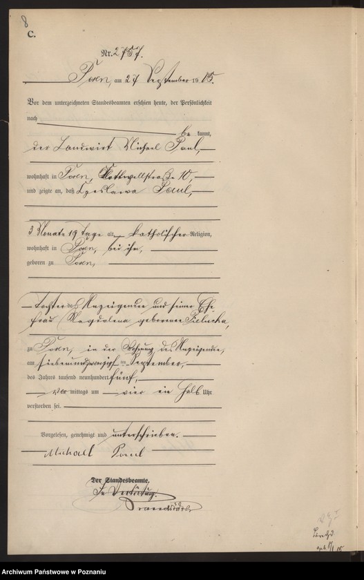 Obraz 10 z jednostki "Księga miejscowa zgonów tom VI"