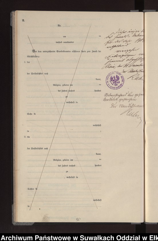 image.from.unit.number "Heirats-Neben-Register des Preussischen Standes-Amtes Rhein Kreis Lötzen"