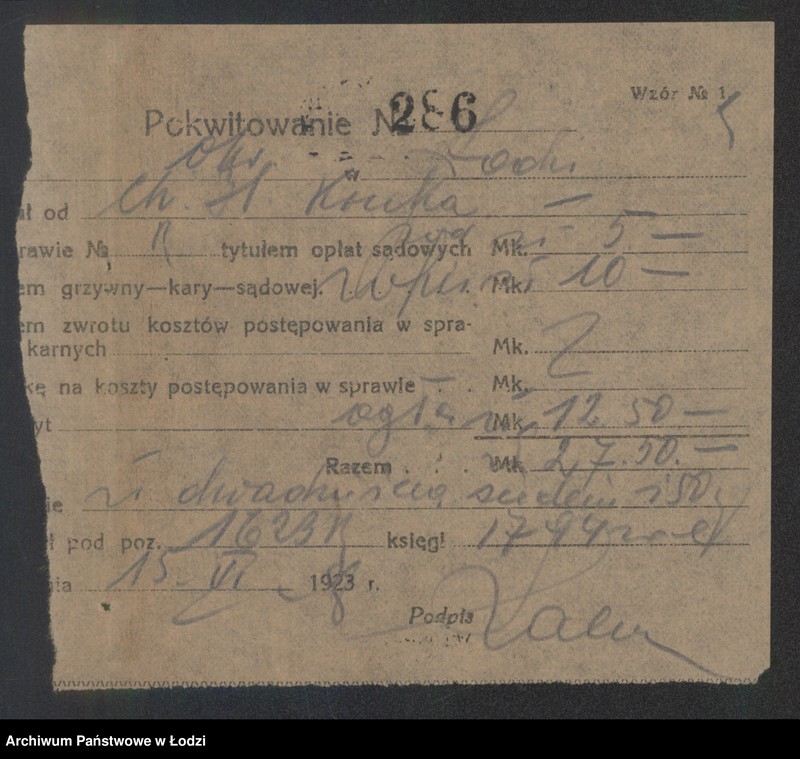 Obraz 7 z jednostki "Chaim Hersz Kruk – sprzedaż manufaktury"