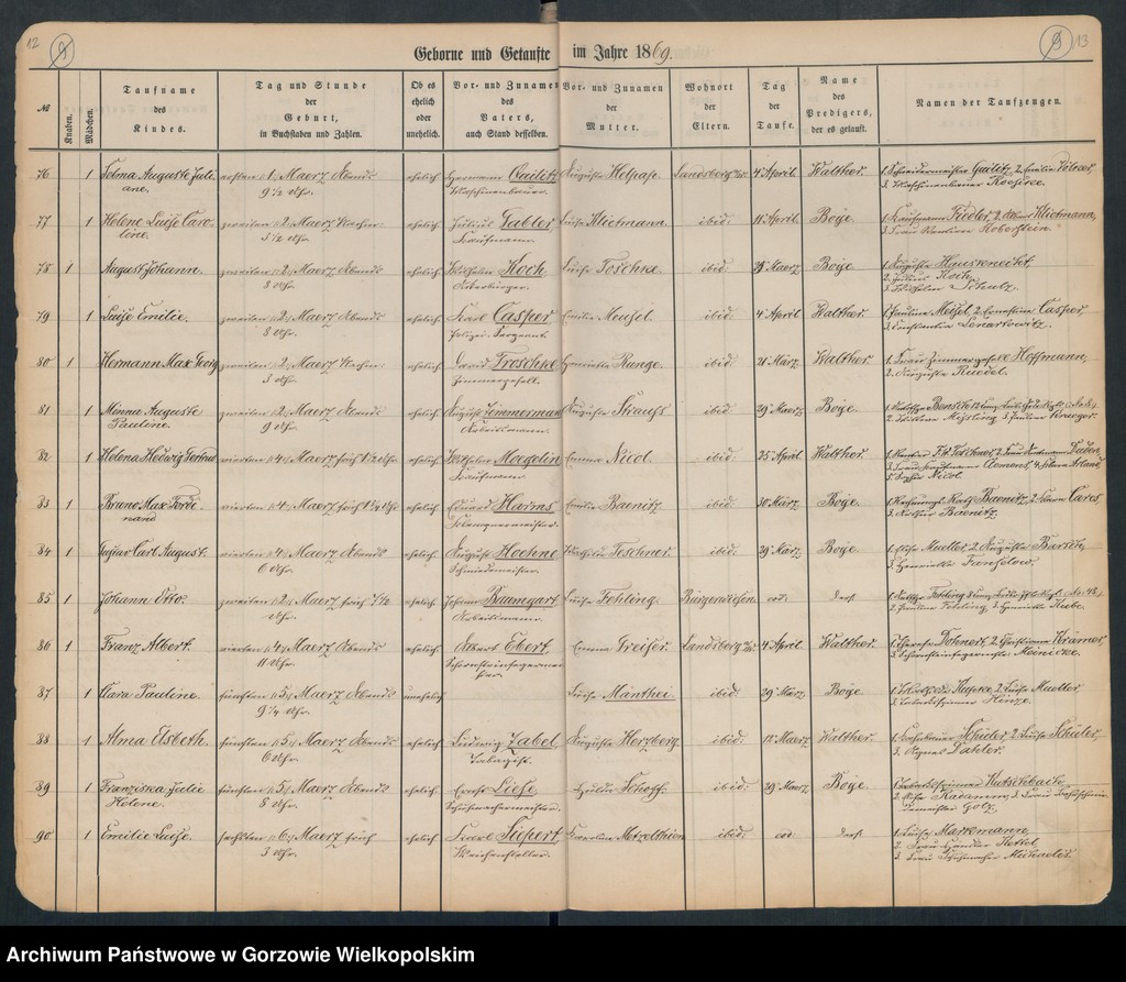 image.from.unit.number "Duplikate der Hauptkirche zu Landsberg an der Warthe (zawiera także księgę zgonów Konko5rdien, reformirte und Militair Kirchen Gemeinde z 1869 r.)"