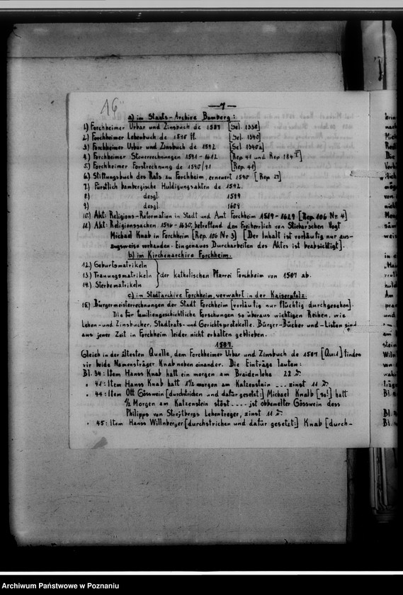 Obraz 16 z jednostki "Geschichtsblätter der Familie Knab, numery: 14 z 1926 roku, 19 i 20 z 1931 roku, 23 z 1934 roku i 26 z 1937 roku"